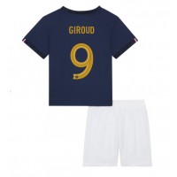 Frankrike Olivier Giroud #9 Fotballklær Hjemmedraktsett Barn VM 2022 Kortermet (+ korte bukser)